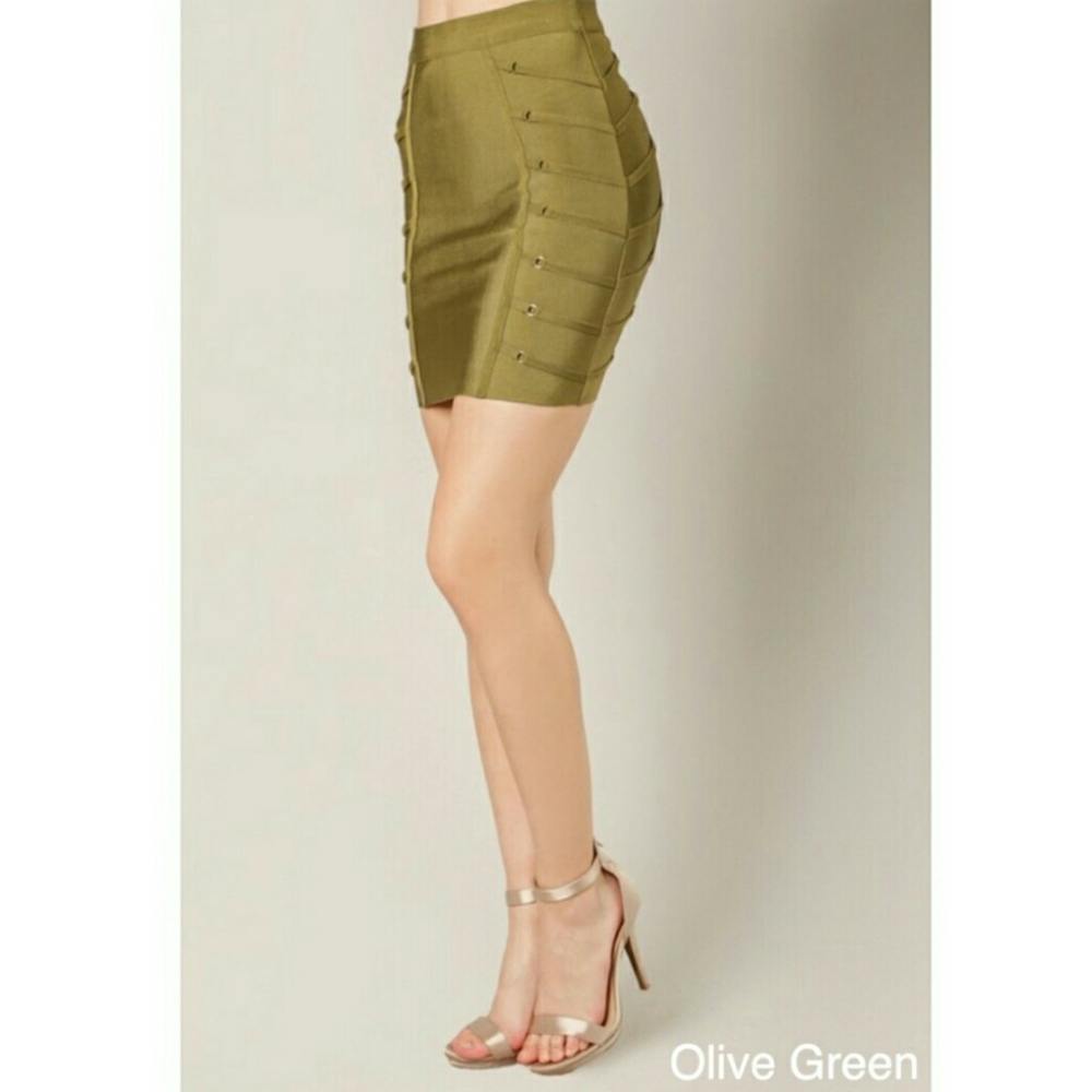 WoW Couture Lace Up Bandage Style Bodycon Mini Skirt